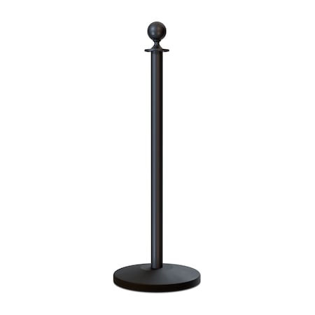 Montour Line Stanchion Post and Rope Black Post Ball Top EP400-BA-BK